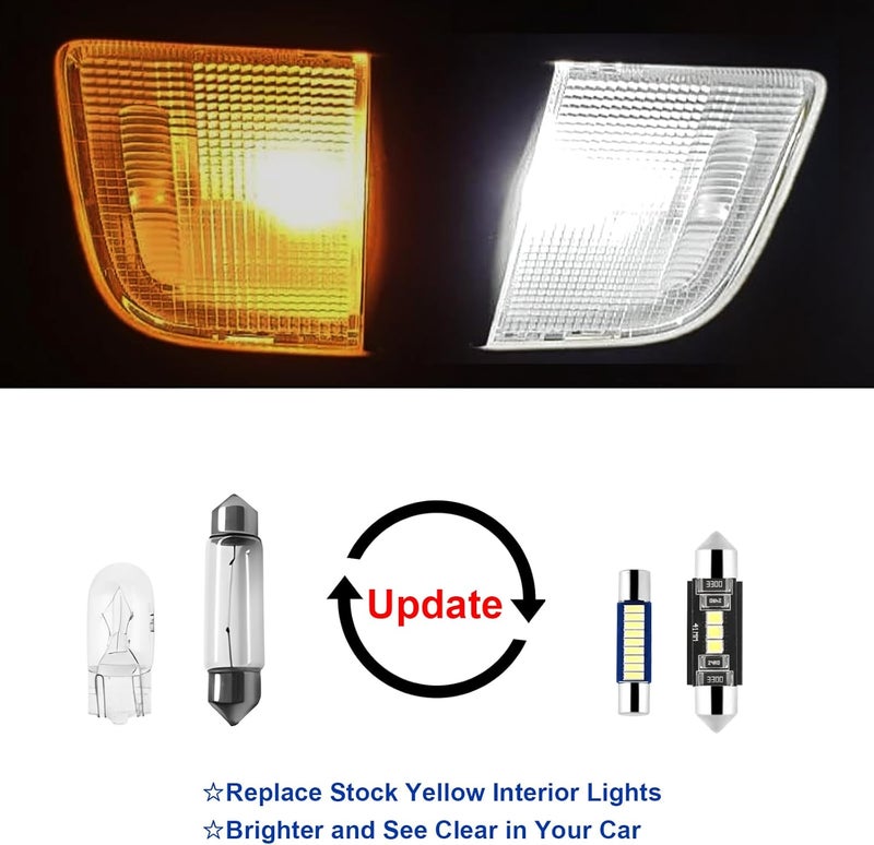 EASY EAGLE 15Pcs Car Interior Lights: Super Bright Bulbs 6000K White LED for 2007 2008 2009 2010 2011 2012 2013 2014 Chevy Tahoe/Suburban Lighting Package Kit Includes Light Accessories + Install Tool - Image 4
